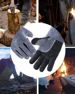 Guantes de soldadura de seguridad de cuero dividido personalizados, protección para manos y brazos, superventas, protección resistente al calor, soldadura a prueba de cortes - Product Image 5