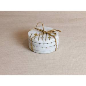 Sous-verres en marbre Nouveau style cadeau de sous-verre en céramique vierge sous-verre en marbre personnalisé pierre et incrustation de métal chez Star Crafts India - Product Image 6