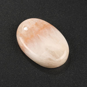 หินควอตซ์สีชมพูธรรมชาติ20x30มม. สำหรับทำเครื่องประดับรูปทรงวงรีเรียบขัดสูง - Product Image 3