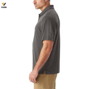 Polo d'entraînement en coton polyester CVC de haute qualité pour hommes Logo personnalisé T-shirt de polo de golf tricoté à séchage rapide pour hommes - Product Image 4