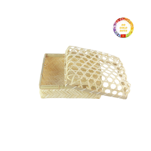 Handmade Bamboo and Rattan Storage <b>Basket</b> with Hollow Out Design for Wedding Party and <b>Gift</b> Packaging - Product Image 6