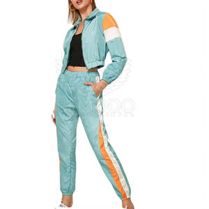 Conjunto Deportivo Informal de Invierno para Mujer, Corte Regular, Chaqueta con Cremallera y Pantalones Jogger de Poliéster, Secado Rápido - Product Image 4