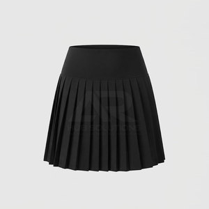 Professional Women's Pickleball <b>Skirt</b> Set <b>Short</b> Solid 100% Polyester Breathable Quick Dry Athletic Wear - Product Image 4
