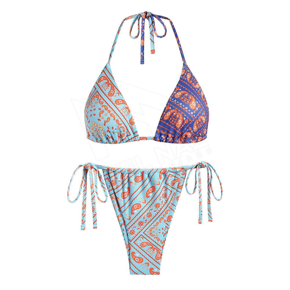 Top Style Swimwear Women Bikini Sets High Waist Solid Bikini Set