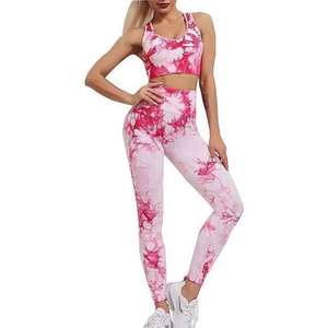 Leggings de yoga et soutien-gorge de sport à séchage rapide, ensembles pour femmes, respirants, OEM, étiquette privée, vêtements de sport personnalisés en 2 pièces - Product Image 1