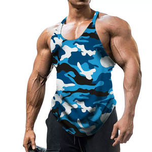 Débardeurs sans manches pour hommes, Muscle Fit couleur unie avec logo personnalisé à prix abordable 100% débardeur en coton pour hommes - Product Image 1
