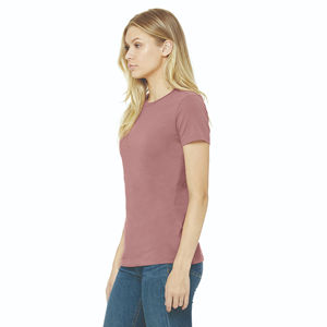 Camiseta ecológica en blanco de manga corta con cuello redondo para mujer hecha en Pakistán con camisetas de algodón orgánico - Product Image 2