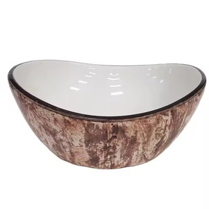 Lavabo redondo de mesa de cerámica de Arte de diseñador moderno, artículos sanitarios para el hogar, sala de estar, comedor, cocina, baño en la India - Product Image 1