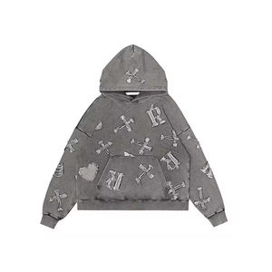 เสื้อฮู้ดผู้ชายสำหรับฤดูหนาวผ้าฟลีซผ้าฝ้ายย้อมสีล้วนย้อมสี100% ออกแบบได้ตามต้องการสไตล์ที่เป็นเอกลักษณ์ - Product Image 5