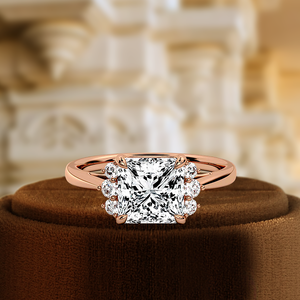 Anillo de Compromiso con Diamante Cultivado en Laboratorio de 1 Quilate, Estilo Halo, Anillo de Boda, Anillo de Propuesta de Matrimonio, Anillo de Aniversario con Certificado IGI - Product Image 3