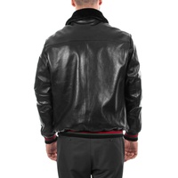 Vestes en cuir d'aviateur pour hommes, vestes en cuir de mouton véritable grande taille pour hommes