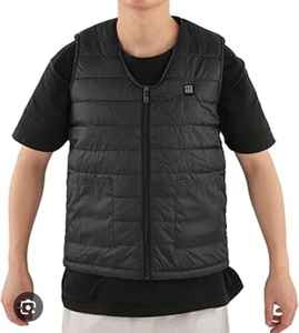 Ropa corta informal de invierno para hombre, chaleco con cuello en V calefactable de carga inteligente, calefacción termostática, cremallera transpirable, Logo nuevo lavado - Product Image 1