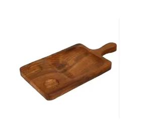 Assiette de service irrégulière en bois de manguier, couleur naturelle, sans danger pour les aliments, durable, personnalisable, MOQ de 100 pièces pour les restaurants, les mariages et l'usage domestique - Product Image 3