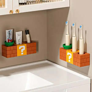 Super Mario Bros <b>Toothbrush</b> <b>Holder</b> with Bros Pattern Plastic Cup - Product Image 4