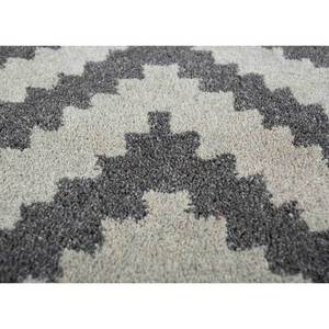 Tapis en laine et viscose gris et noir tufté à la main, motif géométrique pour chambre d'adolescent, forme rectangulaire, épaisseur 10 mm, Tra-14603 - Product Image 3
