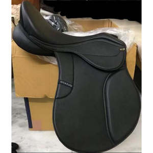 Selle anglaise en cuir durable pour le saut d'obstacles, équipement d'équitation élégant, équipement d'équitation confortable pour les cavaliers, entraînement - Product Image 5