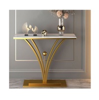 Table console moderne en chêne avec pieds en acier noir pour l'entrée, le couloir ou la décoration du salon