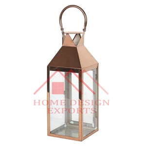 Lanterne à bougie suspendue en acier inoxydable avec finition multicolore pour mariage et événements, décoration de fête, bougie en métal doré - Product Image 6