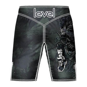 กางเกงขาสั้นต่อสู้สำหรับผู้ชายแบบมีร่องพิมพ์ซับลิเมชันไม่มีการพิมพ์ลายสำหรับ GI BJJ - Product Image 2