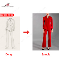 Usine de vêtements formels pour femmes certifiée BSCI, de haute qualité, OEM ODM, costume et blazer en laine mélangée pour femmes, style de bureau