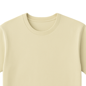 Camiseta de Cuello Redondo para Hombre, Amarilla, 100% Algodón Orgánico de Lujo, Preencogida, Certificada por GOTS, Premium, Manga Corta, Transpirable - Product Image 5