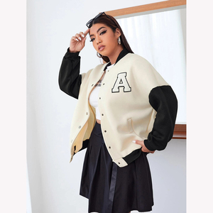 New Arrival Women's <b>Jacket</b> Custom Made Patchwork Full Button Up Fashionable Women's Varsity <b>Jacket</b> - Product Image 1