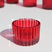 Porte-bougie en verre romantique imprimé en soie rouge de haute qualité, étanche, très vendu, écologique, pour Pâques, Noël, mariage