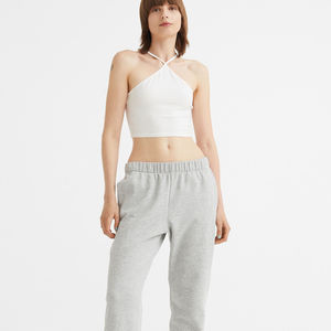 Pantalon décontracté de couleur unie en gros Nouveau pantalon de jogging long avec décoration en dentelle Fermeture à cordon XS Pantalon évasé - Product Image 6