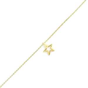 Cheville en argent sterling 925 avec étoile à vœux, diamant et zircon pour les fêtes - Product Image 3
