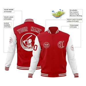 Vêtements de sport personnalisés de haute qualité, imperméables, coupe-vent, respirants et écologiques 100% coton, veste de baseball décontractée pour l'hiver dans la rue - Product Image 2