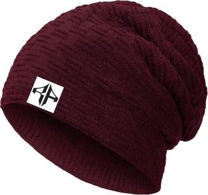 Gorro de mohair Jacquard de lana personalizado 2025, gorros de punto de alta calidad con logotipo para hombre y mujer 100% - Product Image 2