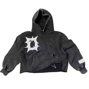 Sudadera con Capucha Extra Grande de Forro Polar Grueso para Otoño, para Hombre y Mujer, Estilo Urbano, Algodón de Alta Calidad, Logotipo Bordado Personalizado, Impresión Puff - Product Image 1