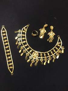 DDP คลาสสิก24K ชุดเครื่องประดับคอโมโรส Mayotte แนววินเทจชุบทอง24กะรัตต่างหูสร้อยคอทองแดงแฟชั่นทันสมัยสำหรับ USA France - Product Image 6