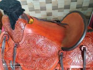Western Wade Tree Premium Ranch Roping Saddle, Collar de pecho de cuero personalizado y riendas, Cowboy Horse Ranch Venta caliente - Product Image 6