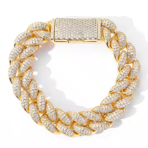 Cadena Cubana de Miami de 20 mm para Hombre, Collar con Diamantes Cultivados en Laboratorio, Plata de Ley/Chapado en Oro, Joyería de Lujo para Bodas - Product Image 5