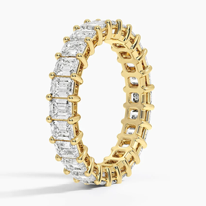 Anillo de Oro de 10k de Lujo con Piedras Rectangulares Brillantes Cultivadas en Laboratorio, Diseño Único para Mujer, Ideal para Bodas, Aniversarios, Uso Diario y Fiestas - Product Image 2