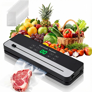آلة تفريغ الهواء وختم الطعام قابلة لضبط درجة الحرارة بقوة 120 واط مصنوعة من البلاستيك ABS لتخزين طعام طازج لفترة طويلة - Product Image 1