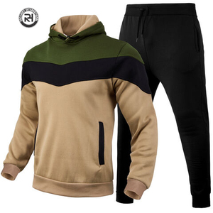 Ensemble de survêtement d'hiver à capuche personnalisé 100% coton solide Logo personnalisé et couleur pour les commandes en gros - Product Image 2