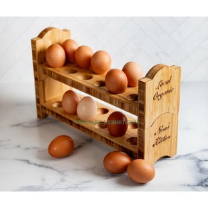 Estantes para Huevos de Metal con Diseño Floral, Color Blanco, Recubrimiento en Polvo, Organizador de Huevos para Cocina - Product Image 5