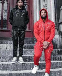 Ropa de calle personalizada para hombre, trajes de chándal de alta calidad, chándales ajustados de gran tamaño - Product Image 2