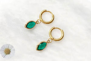 Pendientes de Perlas de Cornalina con Precio Razonable, Chapados en Oro de Latón, 15 mm, Regalo de Aniversario Vintage Unisex - Product Image 2