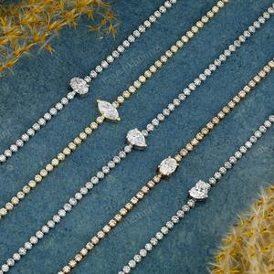 Classic Hip Hop Lab Grown Diamond <b>Tennis</b> Bracelet Custom 14K Yellow Gold CVD Brilliant Cut 1.60-1.80ct VS Clarity IGI Certified - Product Image 3