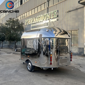 Nouvelle Remorque de Restauration Mobile Multifonctionnelle en Acier Inoxydable, Chariot Commercial Personnalisable pour Snacks et Aliments, Couleur au Choix - Product Image 1