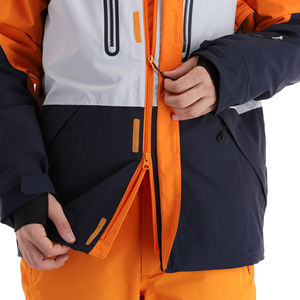 Traje de esquí de invierno personalizado para hombre de Pakistán cálido transpirable tela para exteriores impermeable a prueba de viento cuello con capucha cierre de cremallera - Product Image 4