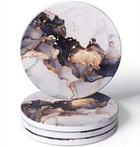 DIVERS sous-verres en résine de luxe faits à la main, coussinets carrés de couleur personnalisables pour ensemble de tapis de table de cuisine au meilleur prix - Product Image 3