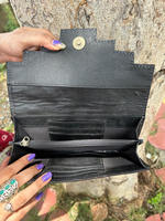 Nouveau véritable sac à main en cuir de fourrure de vachette usiné occidental fabriqué à la main femmes sac de soirée élégant et pochette en fourrure usinée ensemble Combo Unique