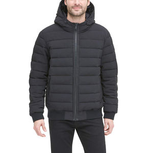 Blouson matelassé pour homme, personnalisé, léger, chaud, en duvet de canard, en nylon, à capuche, veste d'hiver, manteau gonflé, rembourré de duvet - Product Image 1