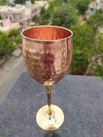 Nouveau Verre à Vin Flûte en Cuivre Style Européen 2023, Plaqué Or, Fait Main, Écologique, 12 oz, Luxe, Idéal pour les Fêtes