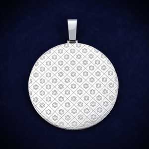 Pendentif cercle personnalisé en or 14 carats avec moissanite, design unique, breloques en moissanite - Product Image 3