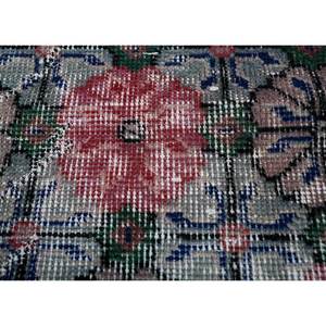 พรมขนสัตว์ถักมือลายดอกไม้สีเทาและดำสไตล์วินเทจ รูปทรงสี่เหลี่ยมผืนผ้า สำหรับห้องนั่งเล่น รุ่น Pae-2017 - Product Image 3